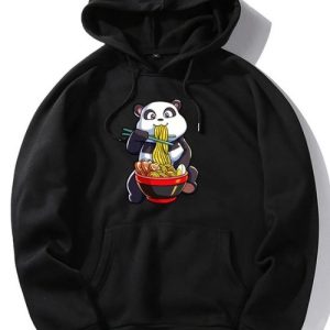 Ramen Delight Panda Graphic Hoodie